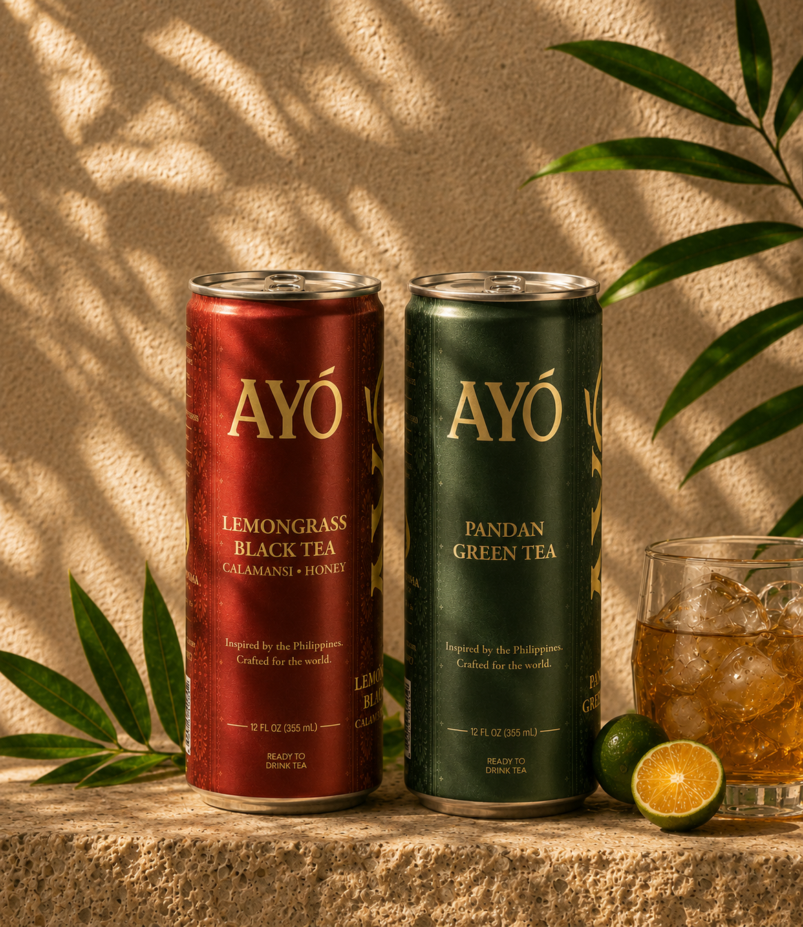 AYÓ tea cans